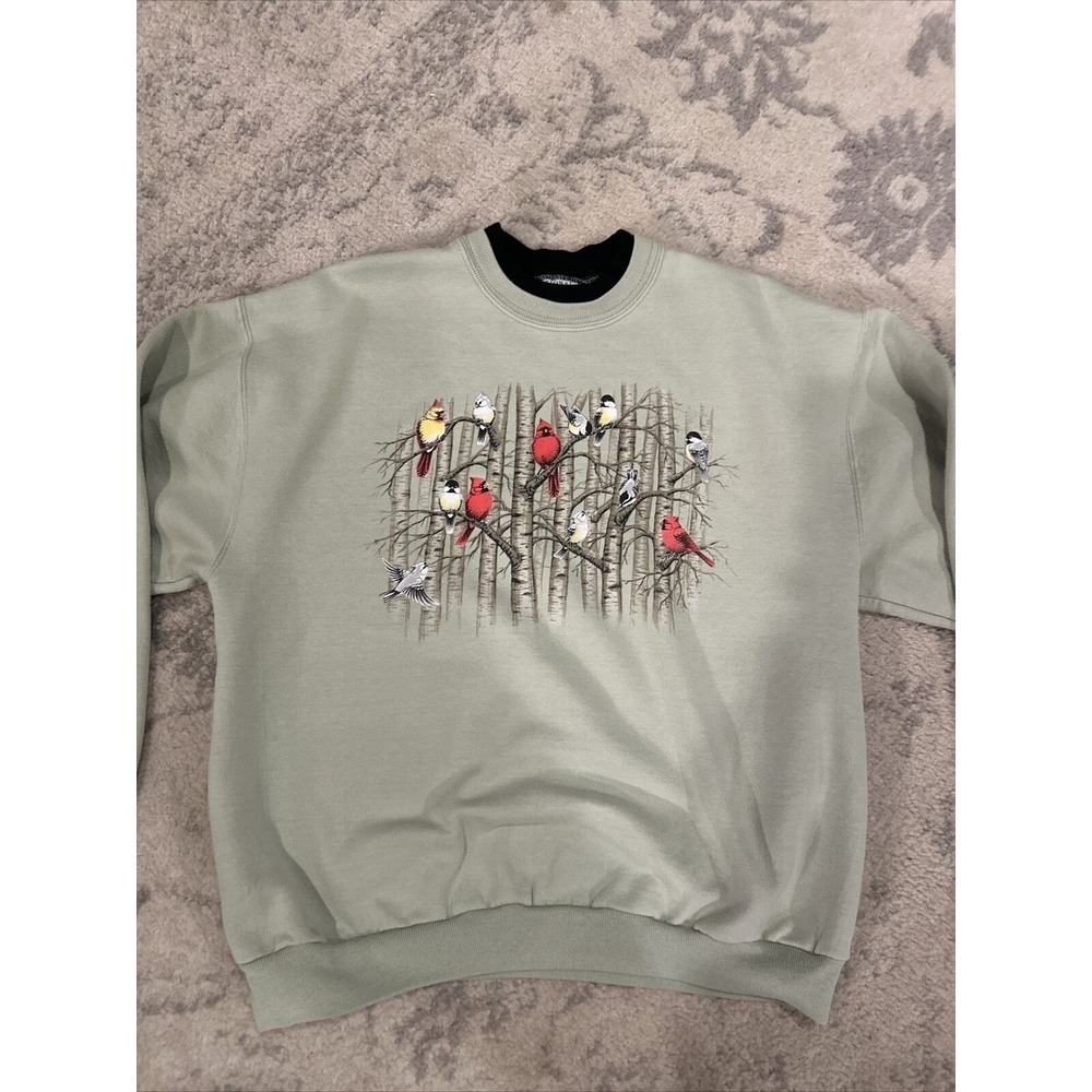 Vintage National Wildlife Federation‎ XL sweatshirt Birds In Trees